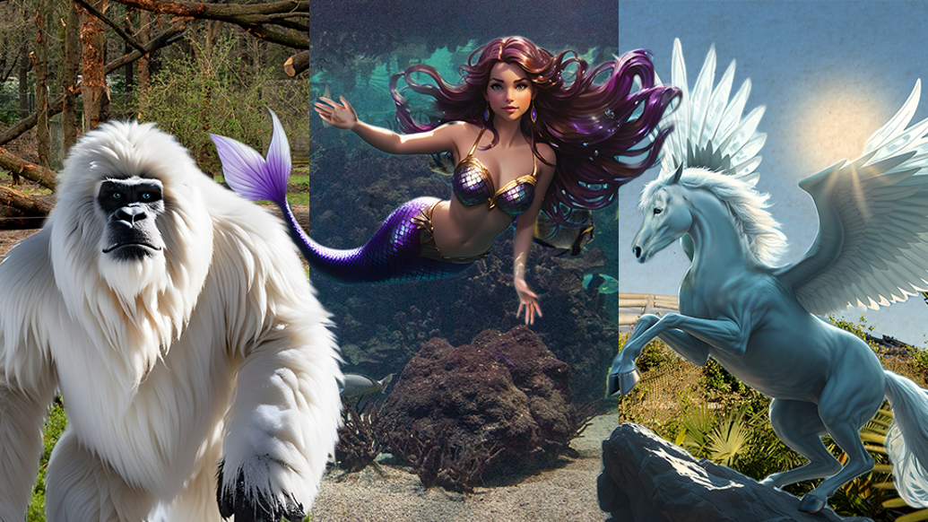 Yeti - zeemeermin - pegasus